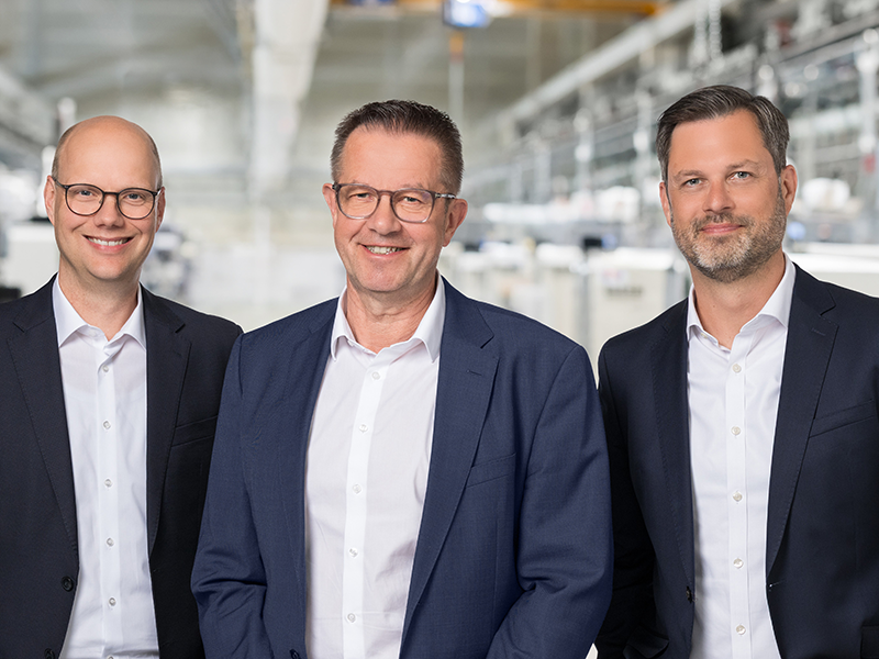 Geschäftsführung Pöppelmann Bernd Moormann, Norbert Nobbe, Christian Schwarck